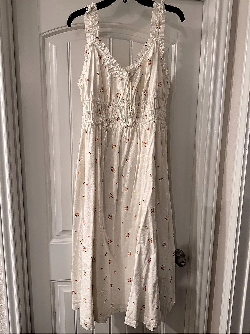 Old Navy Floral Maxi Dress White & Orange XL